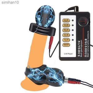 Spielzeug für Erwachsene, Elektroschock, Eichelhalsband, Lieferungen für Erwachsene, männlicher JJ-Stimulus, Schmieden, Penis-Massagegerät, SM-Sexspielzeug, 18 L230519