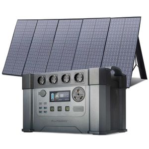 Generatore solare ALLPOWERS S2000 Pro con pannello solare da 400 W 4 prese CA da 2400 W Centrale elettrica portatile da 2400 W per camper di backup domestico