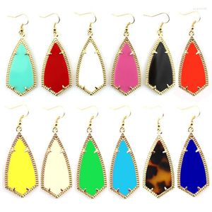 Kolczyki Dangle E2399 Złota Kite inspirowana rama projektowa Rhombus American Fashion Southern Style Women Butique Jewelry Hurt