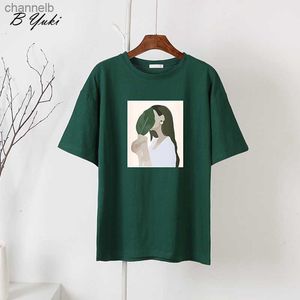 Women's T-Shirt Blessyuki T Shirts Women Summer Harajuku Githic Print Chic Tees Female 100% Cotton Vintage Soft Jumper Loose Casual Pullover TopL230519