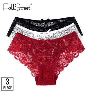 Kvinnors trosor 3PCSPACK SEXY Women Lace Panties Underwear Lace Briefs S M L XL Women Underwear 230518