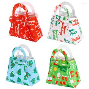 Confezione regalo Design Borsa natalizia in feltro Decorazione allegra Forniture per imballaggi di caramelle per feste di anno per bambini