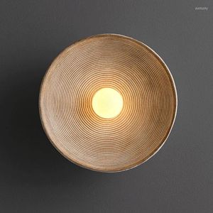 Vägglampor retro japansk stil inomhus led lampa sovrum sovrum sconces vardagsrum matsal