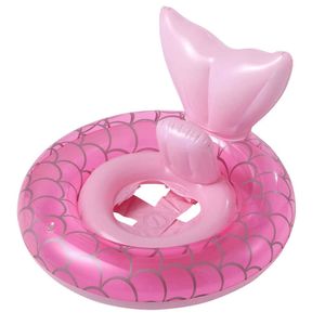 Uppblåsbara flottörrör sjöjungfru Swim Ring Uppblåsbar poolboj 0-8 år gamla barn Swim Ring Summer Beach Water Party Toys P230519