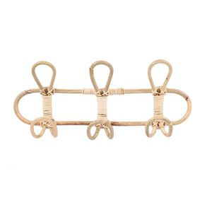 Hangers Racks Rattan Wall Hooks Kids Garments Organizer Rack Clothes Hat Hanging Hook Hanger Room 230518