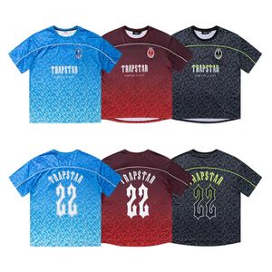 Modna marka T-shirts Designer Trapstar Jersey Trapstar Jersey Casual Tees O Neck krótkie koszulki z krótkim rękawem kolor biały czarny bawełniany top oddychający projekt 70ess