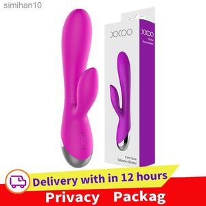 Vuxna leksaker 10 hastighet g vibrator USB uppladdningsbar kraftfull dildo kaninvibrator för kvinnor klitoris stimulering massage vuxna sex leksaker l230519