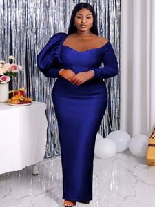 Plus size Dresses Size 4XL Bodycon Long Sleeve Off Shoulder High Waist Evening Party Robes for Women Autumn Cocktail Event Gowns 230518