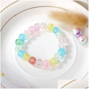 Beaded Pop Crystal Bracelet Strands For Kids Jewelry Fashion Cute Bracelets Students Girls Jewellry Drop Delivery Dhgarden Dhhnj