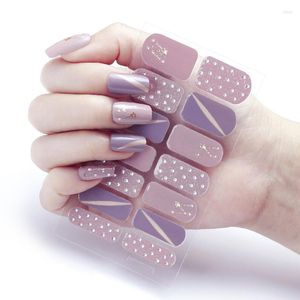 Adesivi per unghie Glitter Viola Adesivo Arte di lusso per ciondoli Unghie autoadesive per manicure Accetta Drop Ship