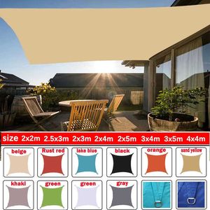 Other Garden Supplies Outdoor Awnings Waterproof Sun Shade Sail Garden Canopi For Terrace Car Canvas Awning Rectangle Pool Sun-Shelter Sunshade Sail G230519