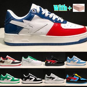 2023 Sta Low Casual Shoes Mens Platform Sneakers Sta Low Nigo Designer Bathing Apes Shark black white Grey Pink Green ABC Color Camo Blue men women trainers With Box