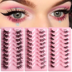 Wimpern Manga Wimpern natürliche falsche Wimpern flauschig weich Kreuz Fee kleiner Teufel Wimpern Verlängerung Make-up