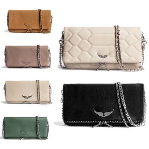 Moda Hakiki deri Lüks Tasarımcı Zadig Voltaire Omuz çantaları Tote Pochette Rock Swing Your Wings çantası bayan erkek spor salonu Çapraz Vücut çanta Debriyaj Akşam çantası