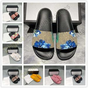 Damen Designer Herren Slipper Sommer Slides Sandalen bestickte Blumen Strand Slide Flache Plattform Damen Badezimmer Home Schuhe Flip Flops gestreift G Casual 35-46