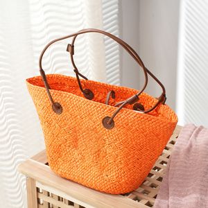 Waist Bags Summer Straw Woven Large Capacity Women Bag 2023 Versatile Shoulder Fashion Tote Beach 23519