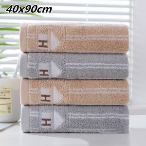 40x90cm Men's Cotton Jacquard Striped Washcloth Children's Bath Towel Bathrobe Beach Swimming Pool Grooming Business Trip Gift