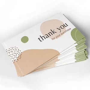 9*5,4 cm Dankeschön-Papier-Grußkarten für Business-Paket, Briefpapier, Umschlag, Dekor, Bäckerei-Shop-Zubehör