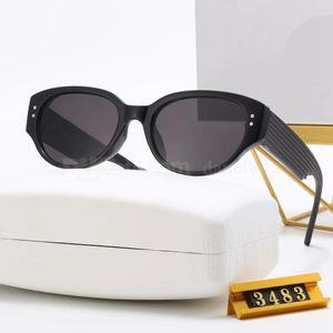 2023 elliptic New luxury designer sunglasses Show a small face men glasses frame mirror print design show type cool summer Oval sun glasses for women mens fashion