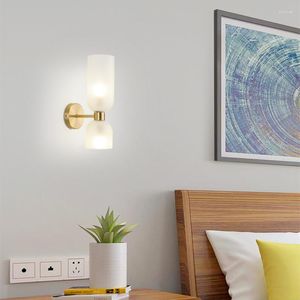 Vägglampor sovrum inomhus belysning hall glas ljus kök bar sconce gratis glödlampor e14 skruvhållare