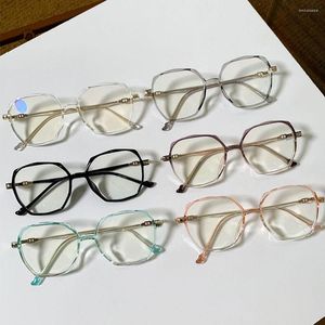 Sunglasses Vintage Anti Blue Light Glasses Unisex Polygon Irregular Frame Computer Game Eyeglasses Women Men Gradient Eyewear