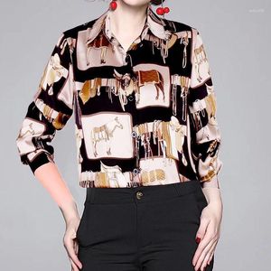 Frauen Blusen Vintage Frauen Tops Herbst Kawaii Lange Hülse Plus Größe Weibliche Kleidung Mode Baumwolle Cartoon Print Shirt