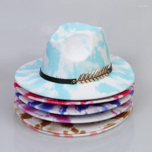 Berretti 6pc Tie Dye Camo Cappello Fedora Cappelli di feltro per donna Uomo Fedora Uomo Donna Uomo Panama Cap Donna Autunno Inverno Cappellini all'ingrosso