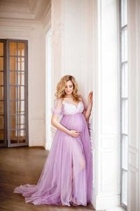 Moderskapsklänningar för fotografering för fotografering långärmad chiffong gravida kvinnor baby shower graviditet klänning fotografi