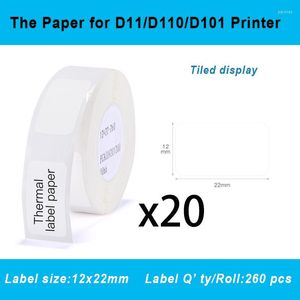 NiiMBOT D101 D11 D110 Label Thermal Printer White Paper Roll Waterproof 10Rolls Est Official Sticker Papers