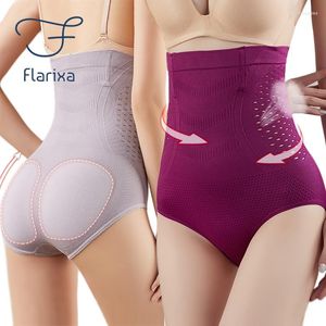 Women's Shapers Flarixa Seamless High Waist Tummy Control Panties Breathable Flat Belly Shaping Briefs Women's Hip Lifting Underwear