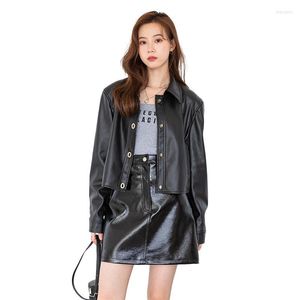 Women's Leather Pu Small Jacket For Women's 2023 Spring And Autumn Fashion Short Style Matte Korean