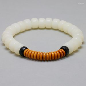 Strand Natural Bodhi semente de coco casca de oliva porca tibetana budismo Mala Breads Bracelete Mulheres Oração de ioga Meditação Jóias homens