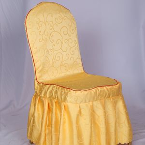 Top Quality Thickened Elastic Table and Chair Cover Pleated Skirt Dining Chair Household Hotel Wedding Banquet One-Piece All-Inclusive Chair Cover Sets Wholesale