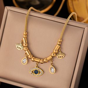 High Grade Evil Eye Roman Circle Pendant Necklace Bracelet Jewelry for Women Gift