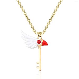 Pendant Necklaces 20 Pcs Anime Captor Sakura Necklace Kinomoto Star Wand Cardcaptor Clow Lover Gift Jewelry Bulk