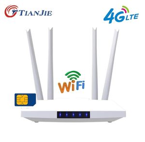Tianjie LM321 4G LTE WiFi Spot Spot SIM Card Modem RJ45 WAN LAN Antenas externas GSM de alta velocidade 300 Mbps com slot 2106078472932