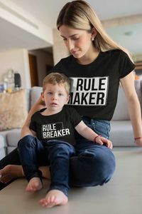 Familjmatchande kläder Regel Maker Rule Breaker Familj Matchande kläder T-shirt Baby Tight Cotton Family Utseende Father Son Family Clothing G220519