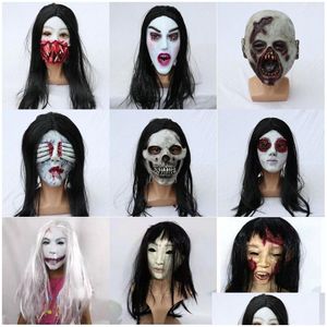 Party Masks Halloween Horror Scary LaTex Mask Female Ghost Head Haunted House Py For Adts Drop Delivery Home Garden Festive Supplies DHW5W