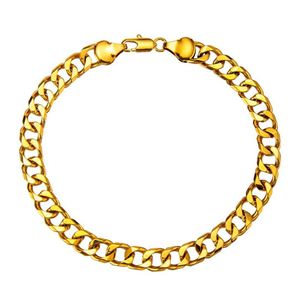 Неклеты Кромкий 7 -мм кубинский звенья цепь Золотой цвет белый браслет 9 10 11 -дюймовый браслет для женщин для женщин Водонепроницаемы291