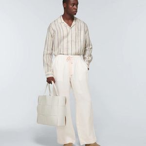 Men's Pants Men's Wide Leg Trousers Spring And Autumn Fashion Trend College Style White Elastic Band Large Size Casual