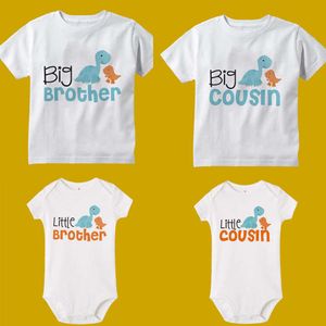 Family Matching Outfits Big Brother/cousin Little Brother/sousin Shirt Dinosaur T-shirt Baby Bodysuit Children's Home Appearance Top Bodysuit and T-shirt G220519