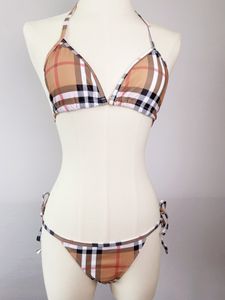 Bikini Donna bikini costumi da bagno Costume da bagno sexy firmato Bur Plaid Costume da bagno bikini donna nuota costumi da bagno perizoma costume da bagno