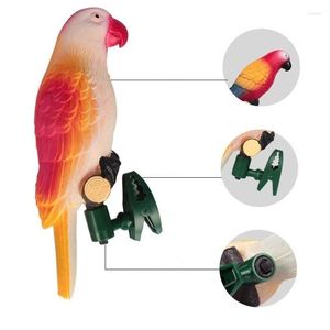 Garden Decorations 1Pc Outdoor Statues Solar Power Parrot Ornamental Animal LED Lights For Accessories