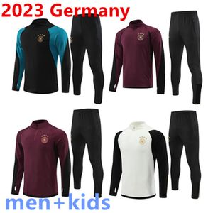 22 2023 Germany Tracksuit Soild Soccer Jersey Kroos Gnabry Werner Draxler Reus Muller Gotze Football Shirt 22 23 Germany World Training Cup Men Kids Kits Sportswear