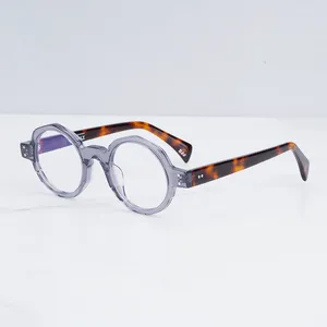 Güneş Gözlüğü Çerçeveleri Tasarımcı El Craft High Street Clear Greytortoise Gözlükler Çerçeve Ins Fashional Eyewear Asetat Miyopi gözlükleri