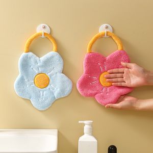 Liten handduk med krok kreativ färgglada hemmahanddukar för barn snabb torkhandduk Mikrofiber handduk återanvändbar och tvättbar våtservetter