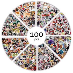 Adesivos de anime de desenho animado 100pcs cômodos cômicos caçadoras x mangá graffiti diy laggage lapgop skateboard skate stick sticker stick set outros 10 estilos