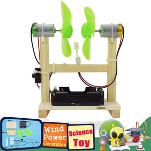 Wind Power Generation Model Kit Science Experiment Toys for Kids Exploring Physics Educational Handmade Assembling Toys Gifts260B