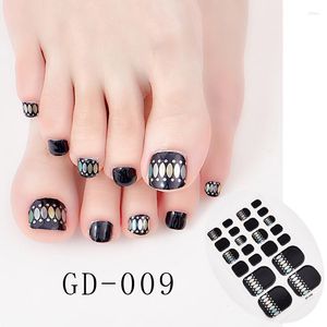 Nagelklistermärken Sanuxc Shiny Toe Factory Price Full Cover Polish Self Adhesive Art Decorations for Manicure