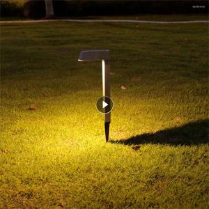 Led Lights Warm Light Garden Lighting Pathway Solar For Home Yard Driveway Lawn Decoration Outdoor Floor Lamp